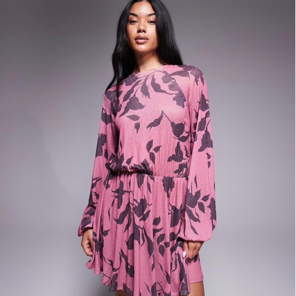 ASOS Pink and Black Floral Kids Dress